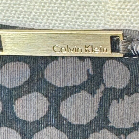 Calvin Klein Animal Print One-Piece Swimsuit Size 4 Shirred Black Gray - Picture 8 of 13